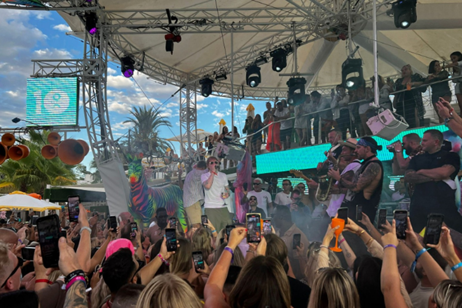 Ed Sheeran covers Backstreet Boys as revellers surprised by impromptu Ibiza set 
